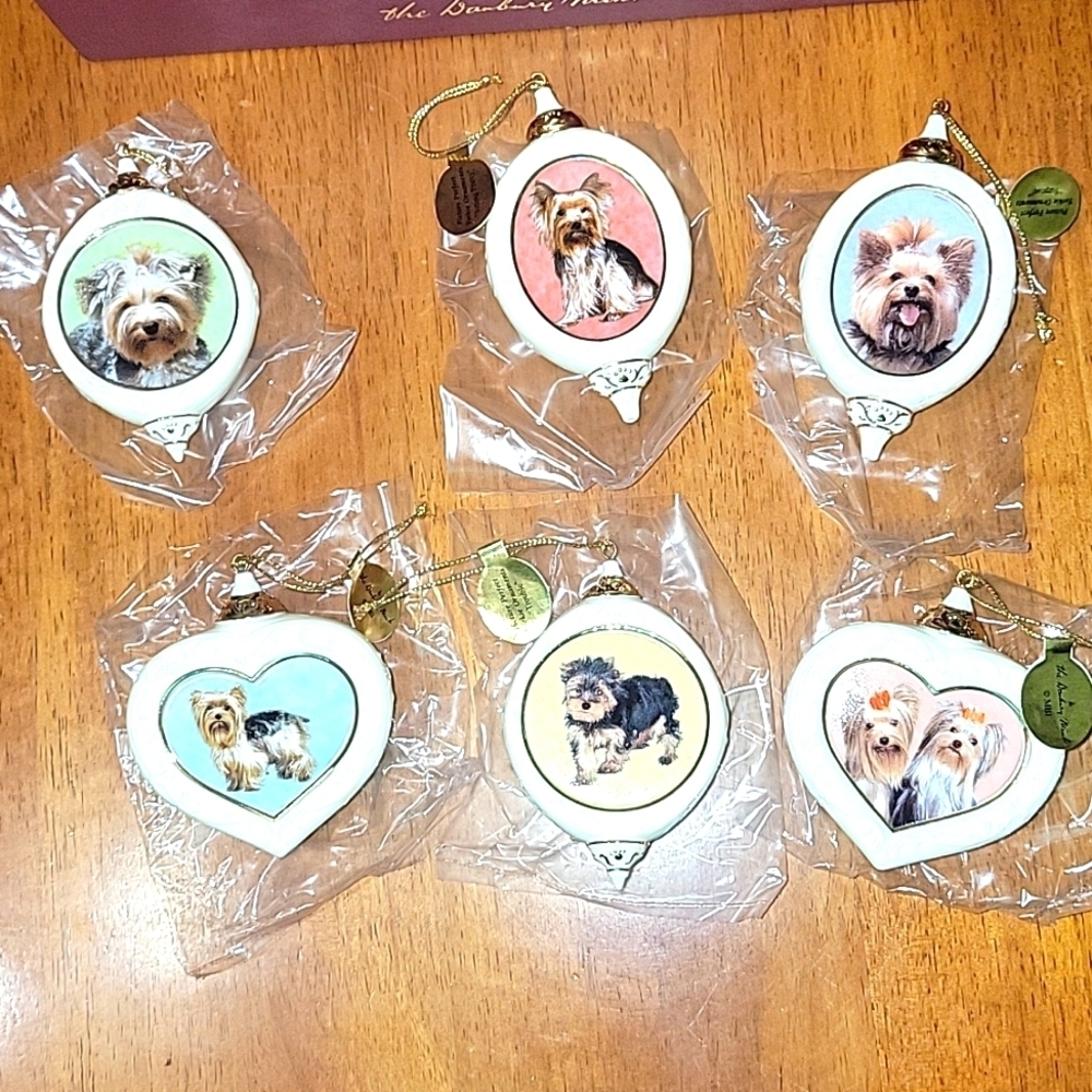 Retired Danbury mint yorkie ornaments